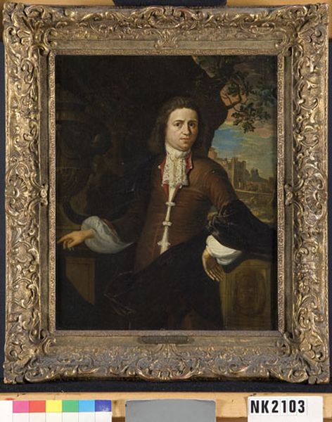 Portret van een man, waarschijnlijk een lid van de familie Van der Sluijs Oil Painting by Caspar Netscher