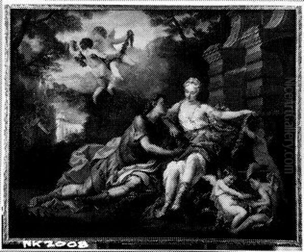 Rinaldo en Armida Oil Painting by Louis de Silvestre