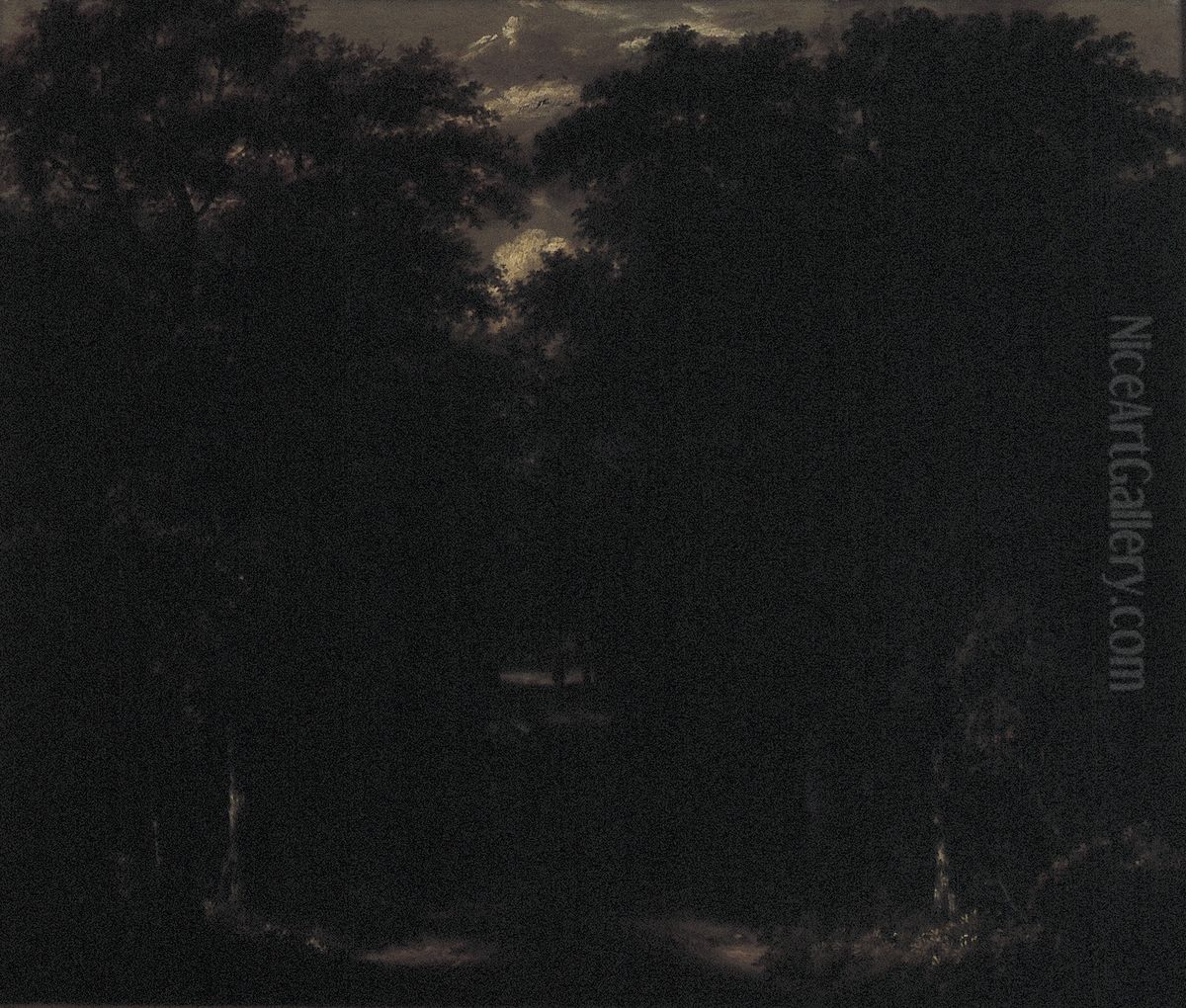 Een bosweg Oil Painting by Jan Vermeer van Haarlem