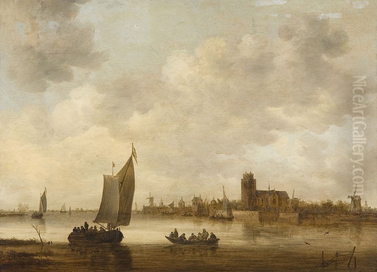 View of Dordrecht Oil Painting by Jan van Goyen