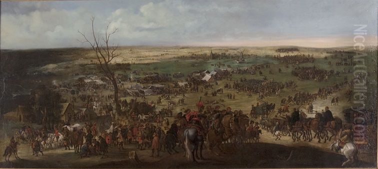 Soldiers camp Oil Painting by Peter Snayers
