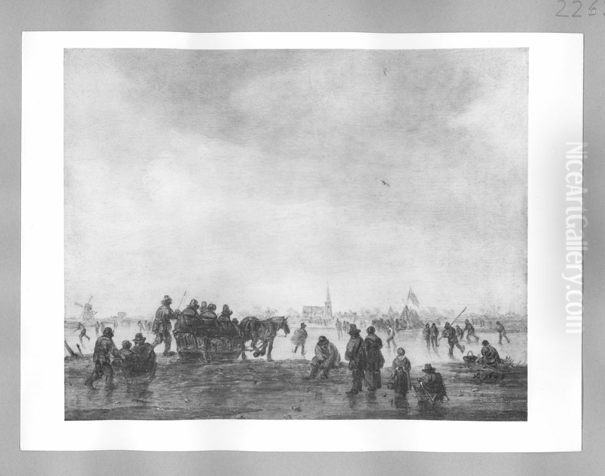 winterscene Oil Painting by Jan van Goyen