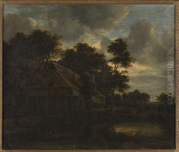 Watermill Oil Painting by Jacob Van Ruisdael