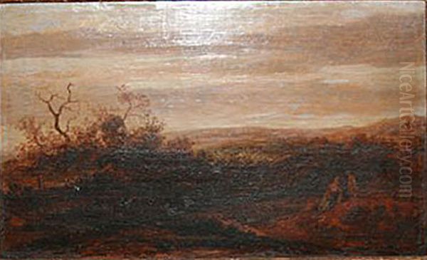 Duinlandschap met rustende vrouw en kind Oil Painting by Pieter De Molijn