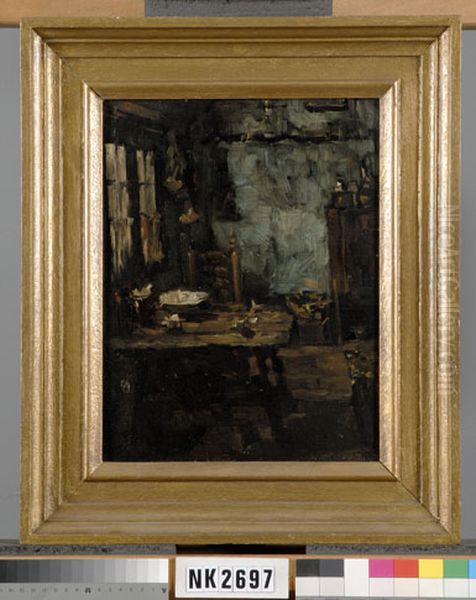 Interieur van een boerenwoning Oil Painting by Suze Robertson