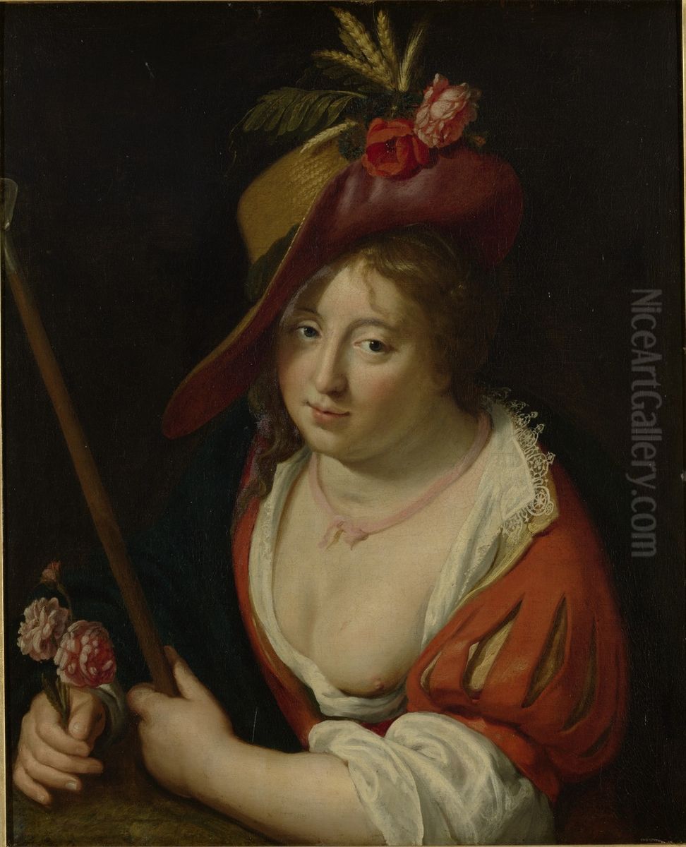 Shepherdess Oil Painting by Paulus Moreelse