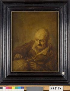 Man met globe (Heraclitus?)