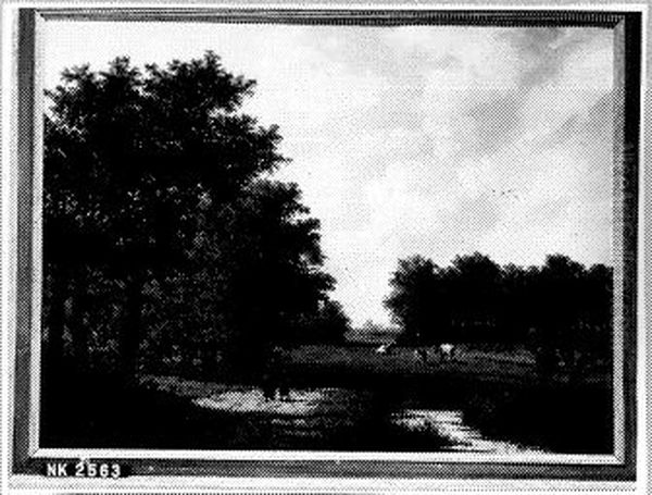 Weiland aan een boszoom Oil Painting by Marinus Adrianus Koekkoek