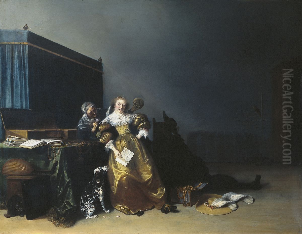Allegory of Impermanence Oil Painting by Hendrik Gerritsz Pot