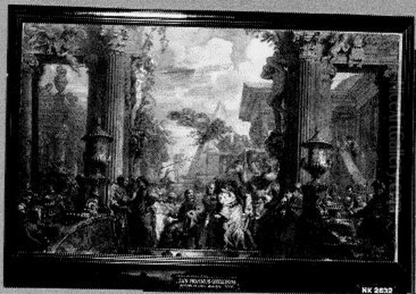 De bruiloft te Kana Oil Painting by Erasmus Quellinus II