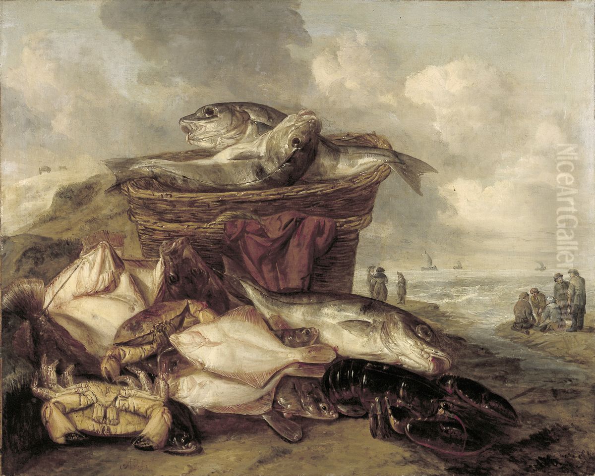 fish-still-life Oil Painting by Abraham Van Beijeren