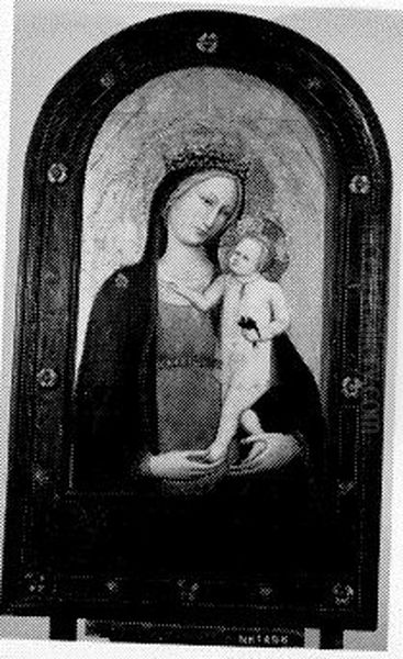 Madonna met kind Oil Painting by Master of the Straus Madonna