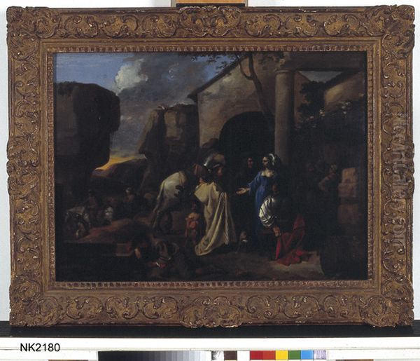 Waarzegster bij een taveerne Oil Painting by Jan Miel