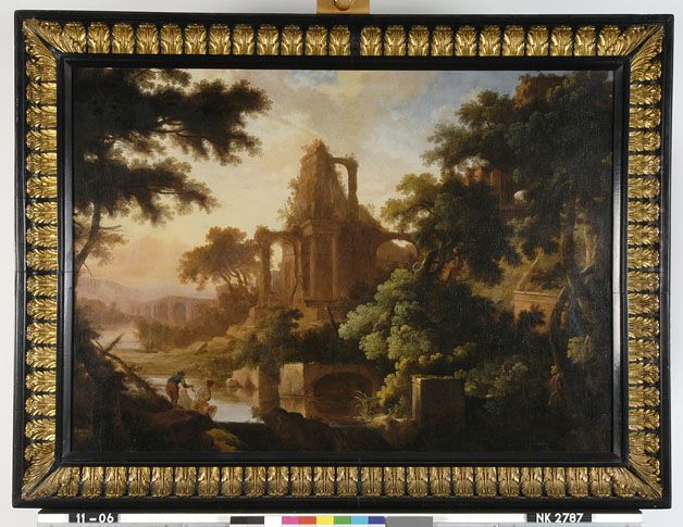 Landscape with Classical Ruins Oil Painting by Pierre-Antoine Patel