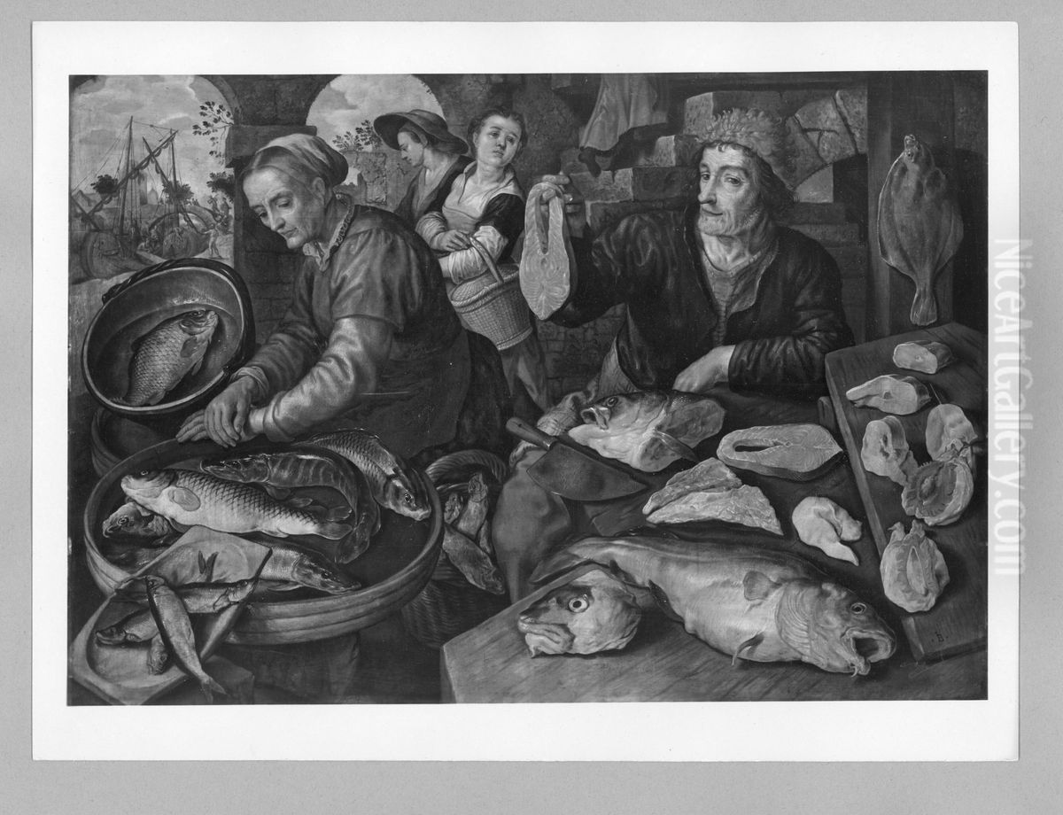 Vismarkt Oil Painting by Joachim Beuckelaer