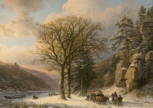 Winterlandschap aan de Elbe