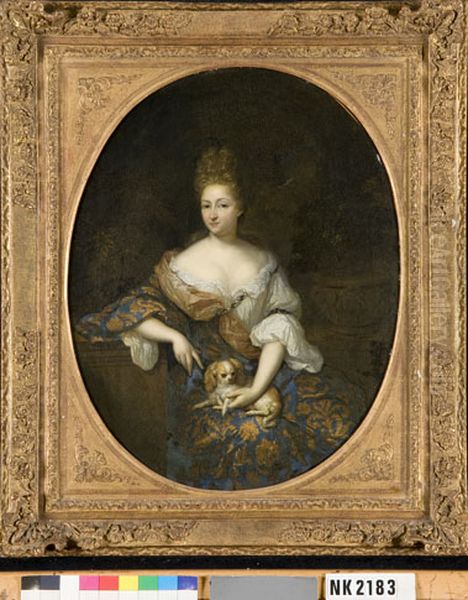 Portret van een vrouw Oil Painting by Caspar Netscher