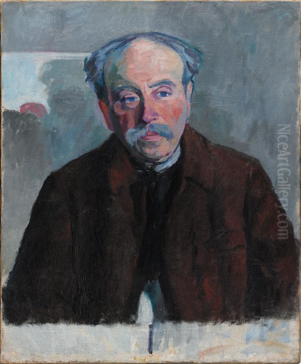 Portrait du Douanier Rousseau Oil Painting by Robert Delaunay