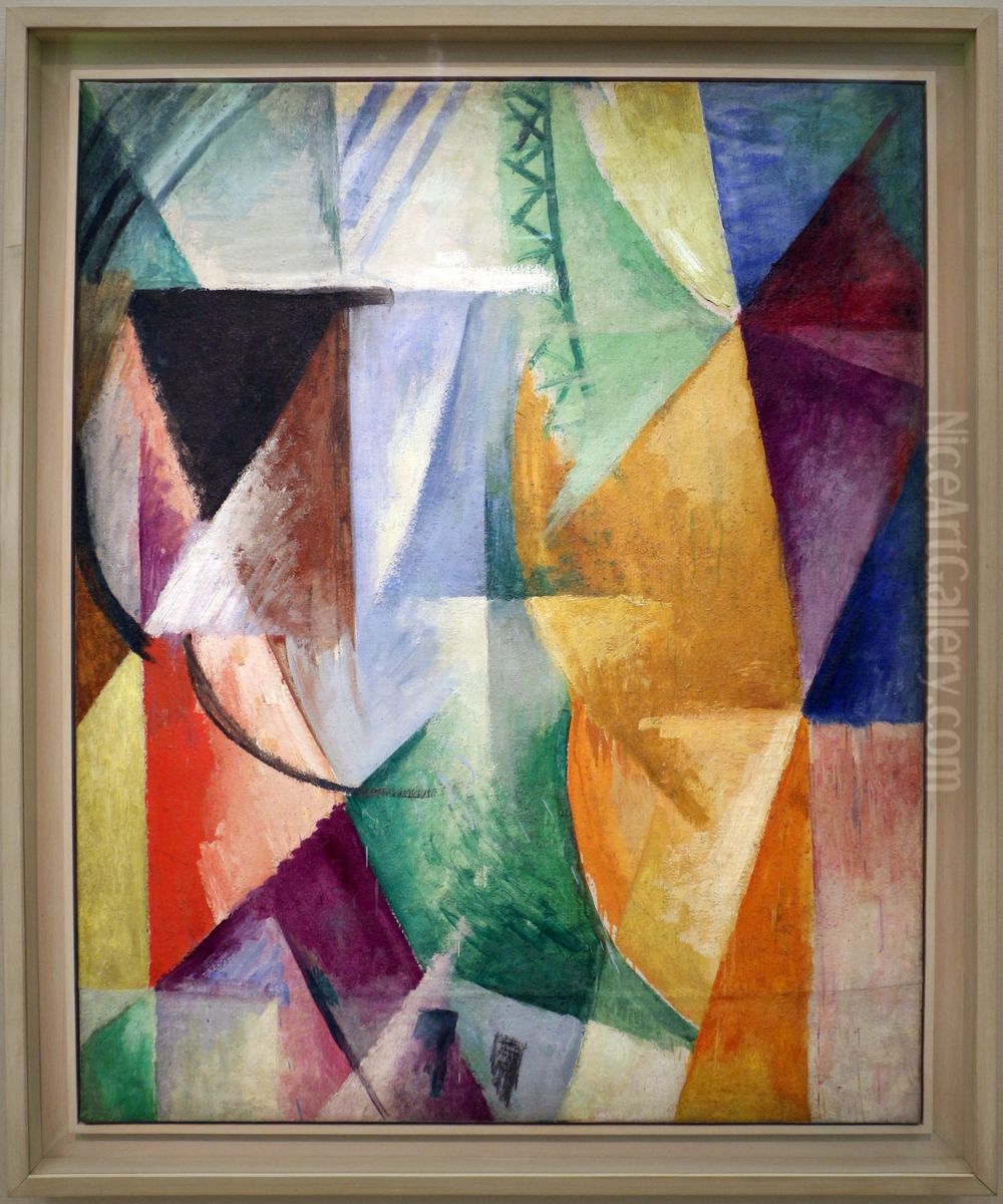 Window Oil Painting by Robert Delaunay