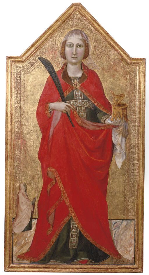 Saint Lucy Oil Painting by Jacopo Del Casentino