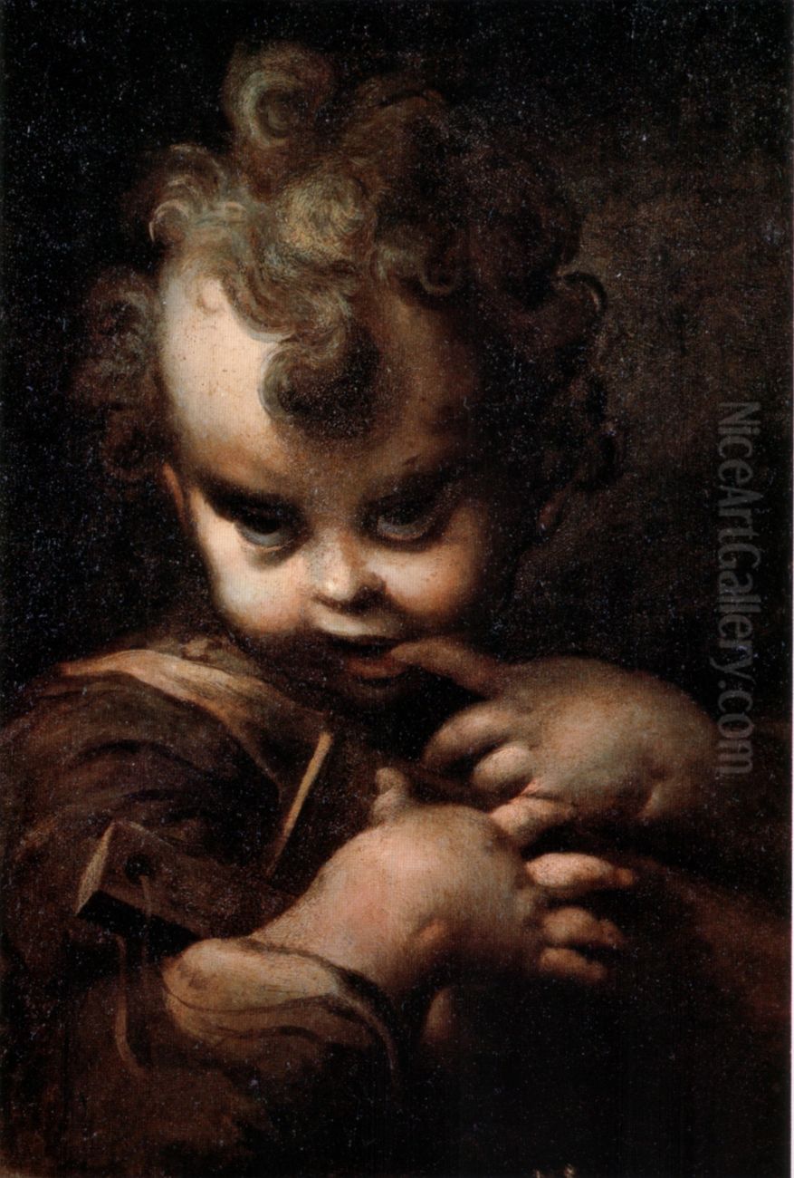 St. John as a child Oil Painting by Parmigianino