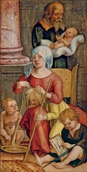 Mary Cleophas and her family, 1513 Oil Painting by Hans von Kulmbach