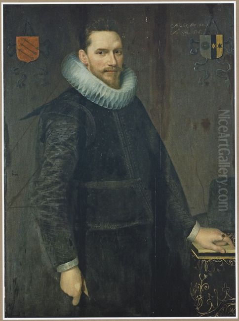 Portrait of Adriaan de Kies van Wissen (1582-1664), 1616 Oil Painting by Cornelis van der Voort