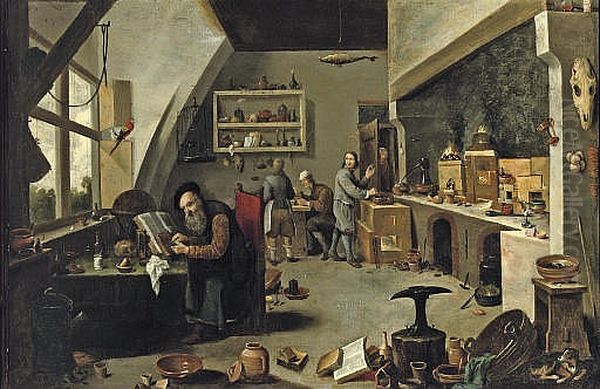 Ein Alchimist Oil Painting by David Teniers the Younger