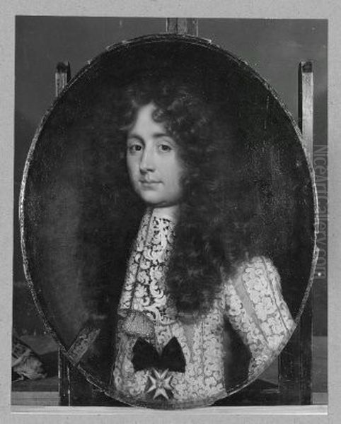 Bildnis des Prinzen Rohlau mit Allongeperucke (Portrat Charles de Rohan, Prince de Soubise) Oil Painting by Jacob Ferdinand Voet
