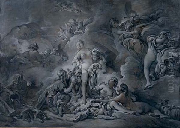 Das Urteil des Paris Oil Painting by Francois Boucher