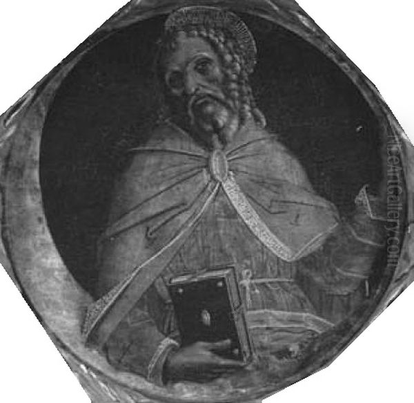Church father Oil Painting by Bernardino Butinone