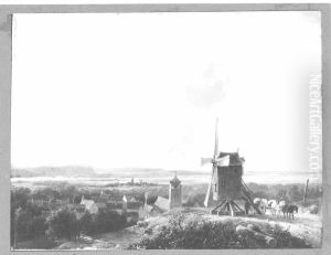 Landscape with wind- mill Landscape with wind- mill