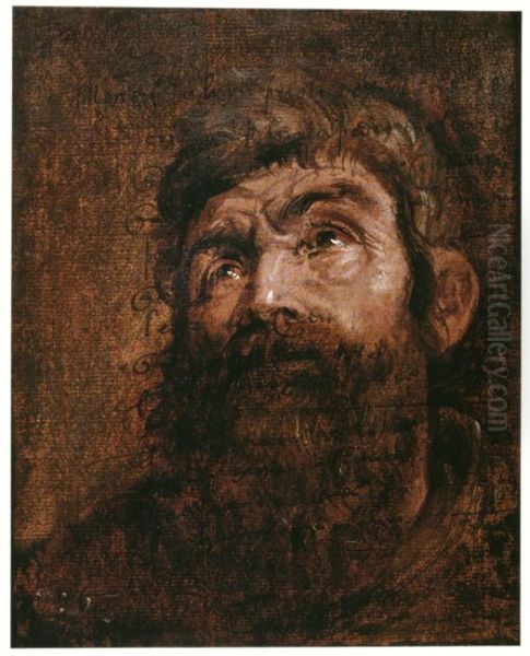 Studie van een apostel Oil Painting by Sir Anthony Van Dyck