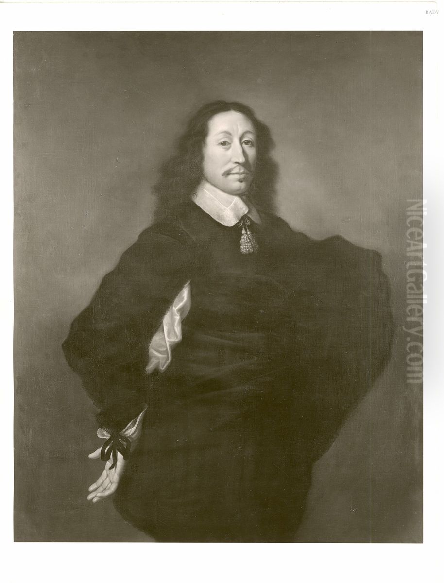 Mannliches Portrat in Schwarz, Kniestuck Oil Painting by Hendrik Gerritsz Pot