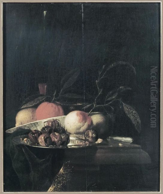 Stillleben mit Fruchten und Pokal Oil Painting by Juriaen van Streeck