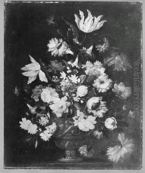 Still-life with Flowers in a Vase Oil Painting by Gaspar Peeter Verbruggen the Elder