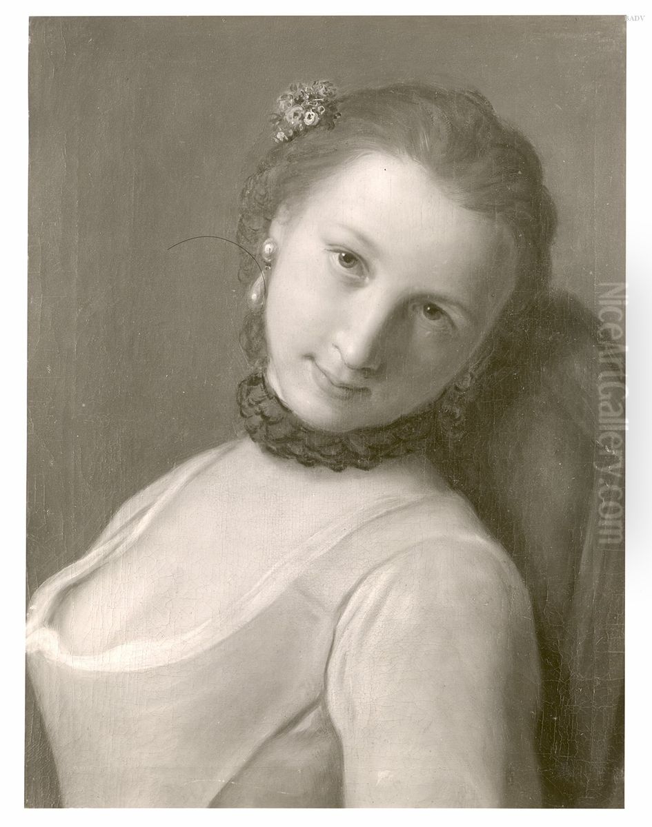 Young Woman with Black Collar and Flowers in her Hair, Known as 