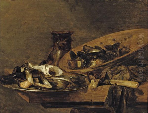 Stillleben mit Muscheln Oil Painting by Abraham Van Beijeren