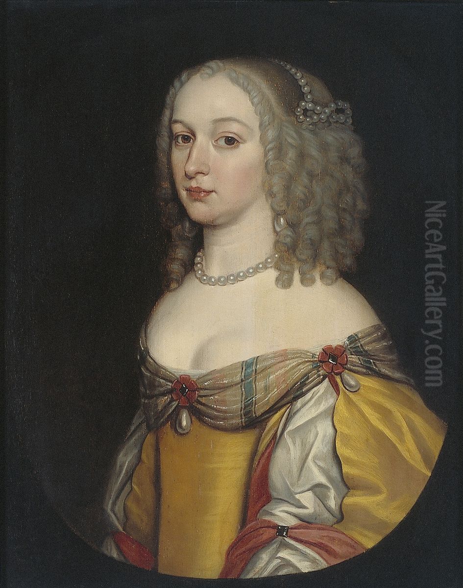 Portrait of a woman, possibly Amalia Margaretha van Brederode (1626/27-1663/65) Oil Painting by Gerard van Honthorst