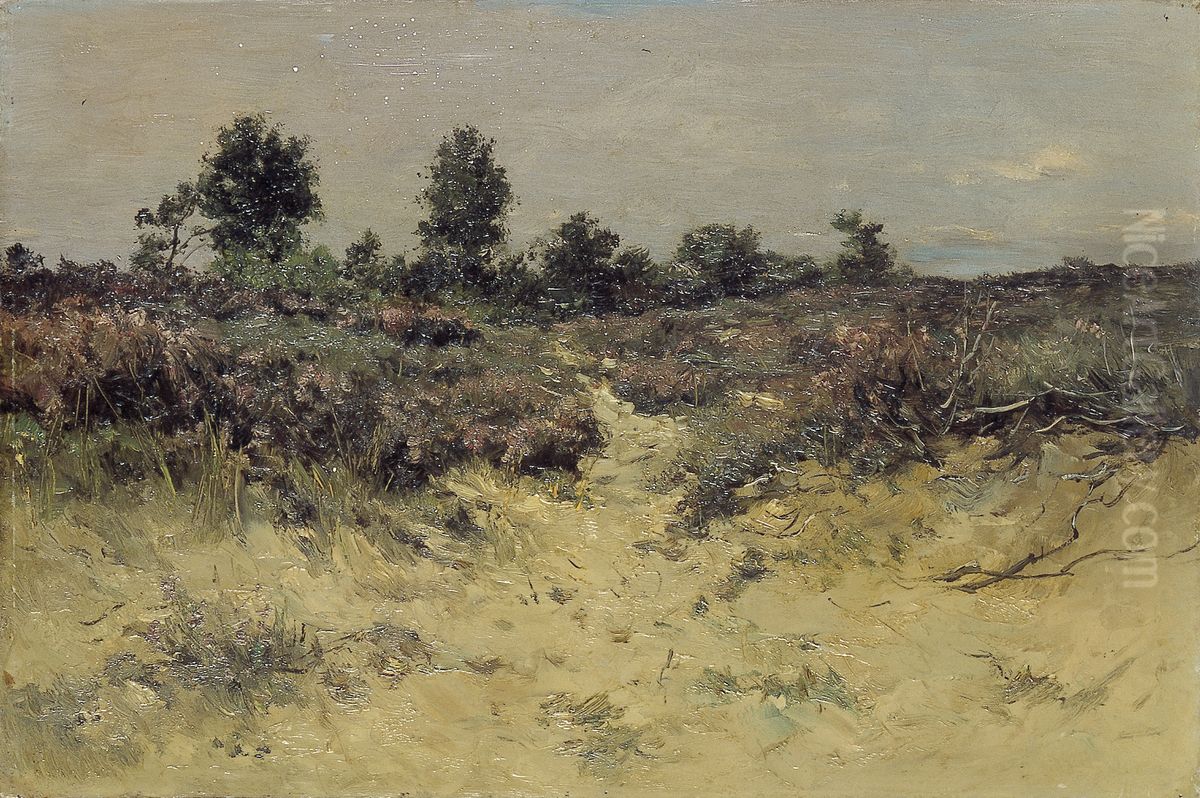 Heideland Oil Painting by Johannes-Hubertus-Leonardus de Haas