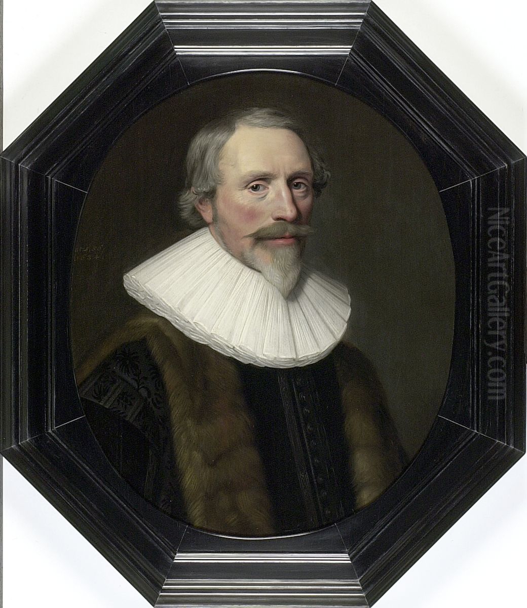 Portrait of Jacob Cats (1577-1660) Oil Painting by Michiel Jansz. van Mierevelt