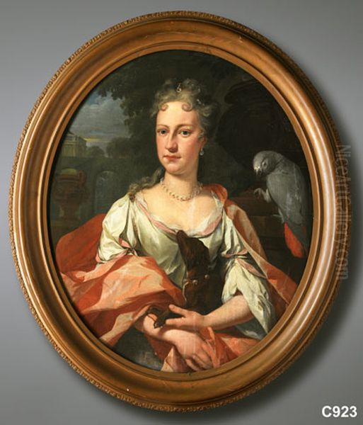Portrait of Eva Maria van Foreest (1706-1776) Oil Painting by Nikolaas Verkolje
