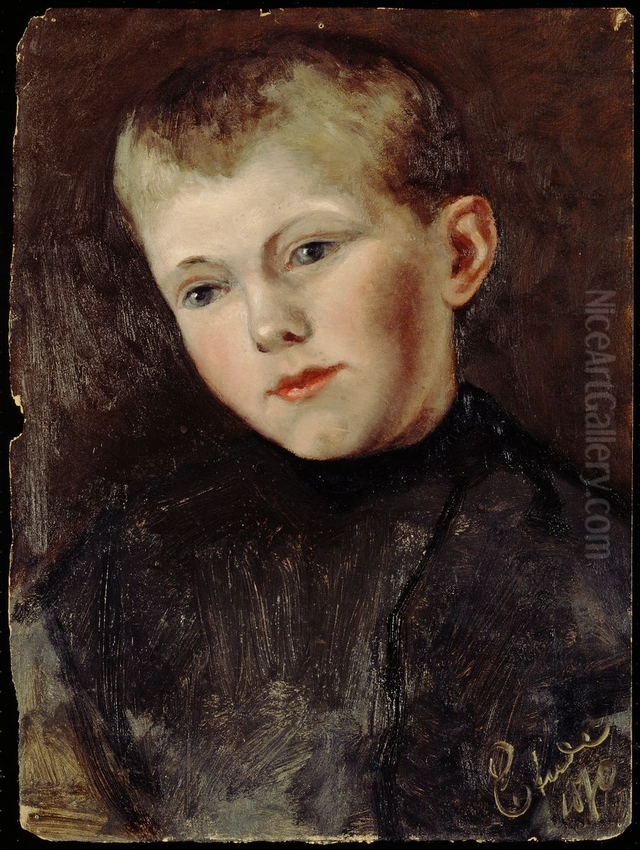 Portret van een jongen Oil Painting by Karolina Stephana Couwenberg