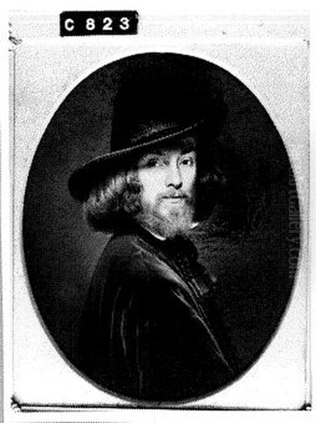 Portrait of Jan Hendrik Koelman (1820-1887) Oil Painting by Jan Philip Koelman