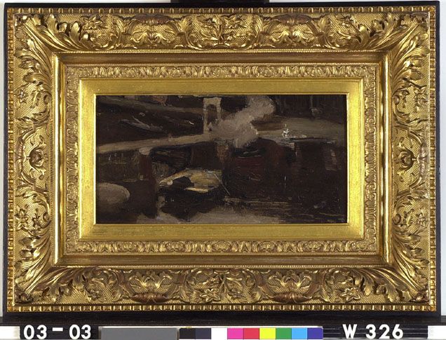 The bridge crossing the Waalseilandsgracht near the Oude Schans, Amsterdam Oil Painting by George Hendrik Breitner