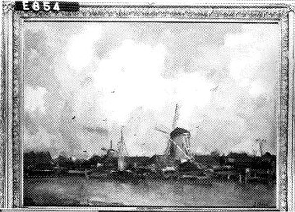 Molen aan rivier Oil Painting by Jacob Maris