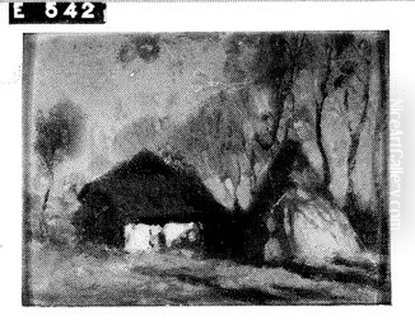 La meule ombree Oil Painting by Francois Cachoud