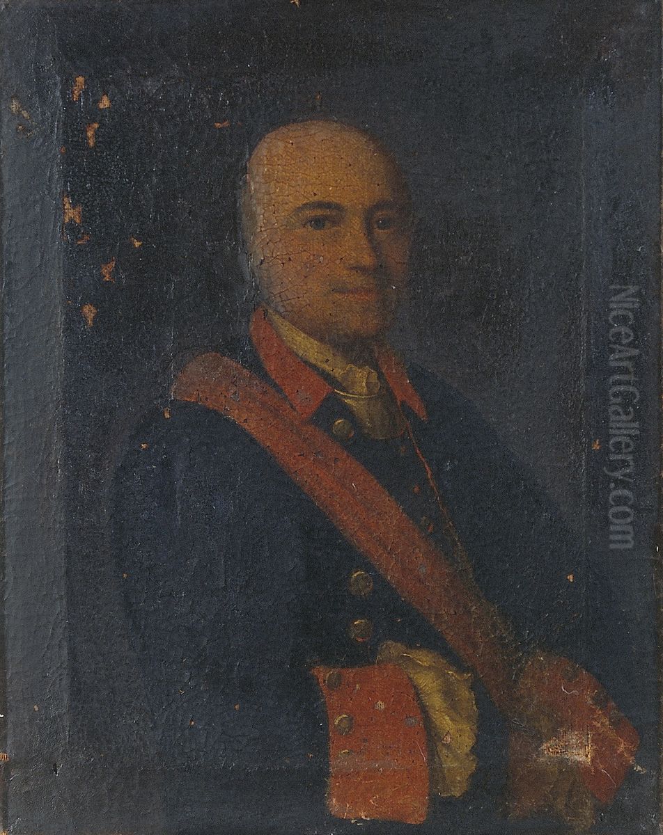 Samuel Bernhard Walther (1727-1791) Oil Painting by Johann Ludwig Aberli