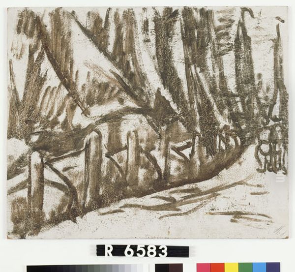 Zonder titel Oil Painting by Leo Gestel