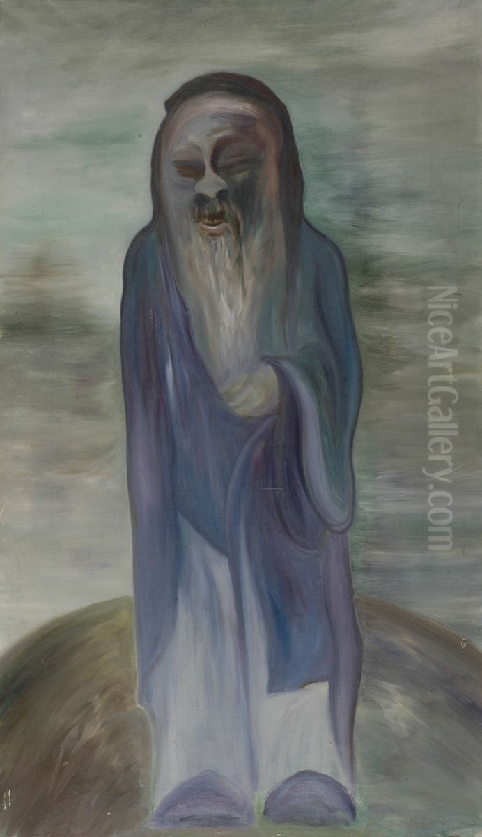 Laotse Oil Painting by Karel Albert Schmidt